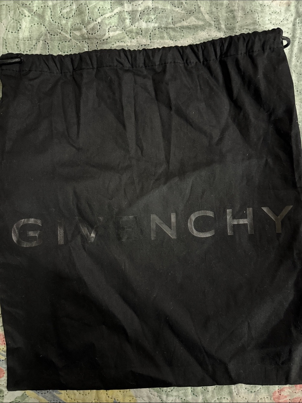 Givenchy Black Logo Drawstring Dust Bag